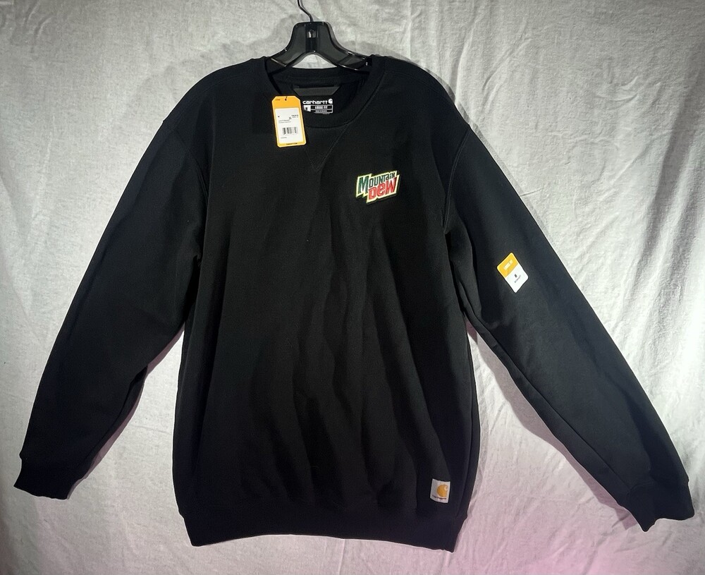 Carhartt Loose Fit Midweight Crewneck Sweatshirt Mountain Dew Embroidery M NWT!